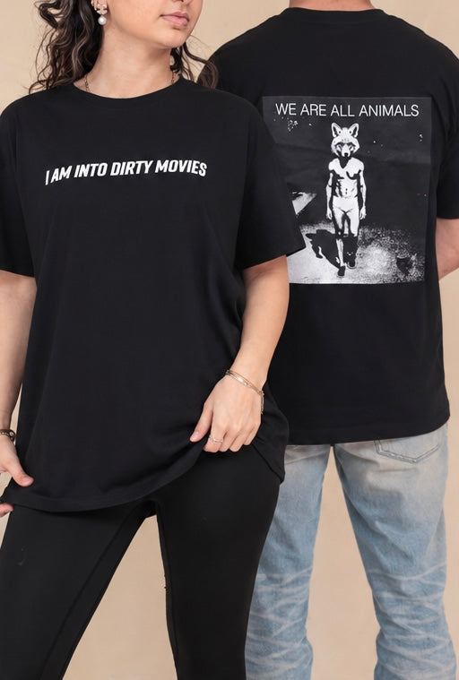 Rävke Tee heather black, I am into dirty movies