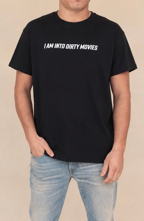 Rävke Tee heather black, I am into dirty movies