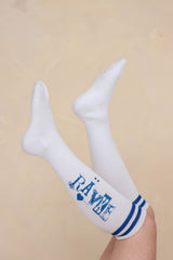 Rävke Socks, blue Ravke tough sweetheart Logo