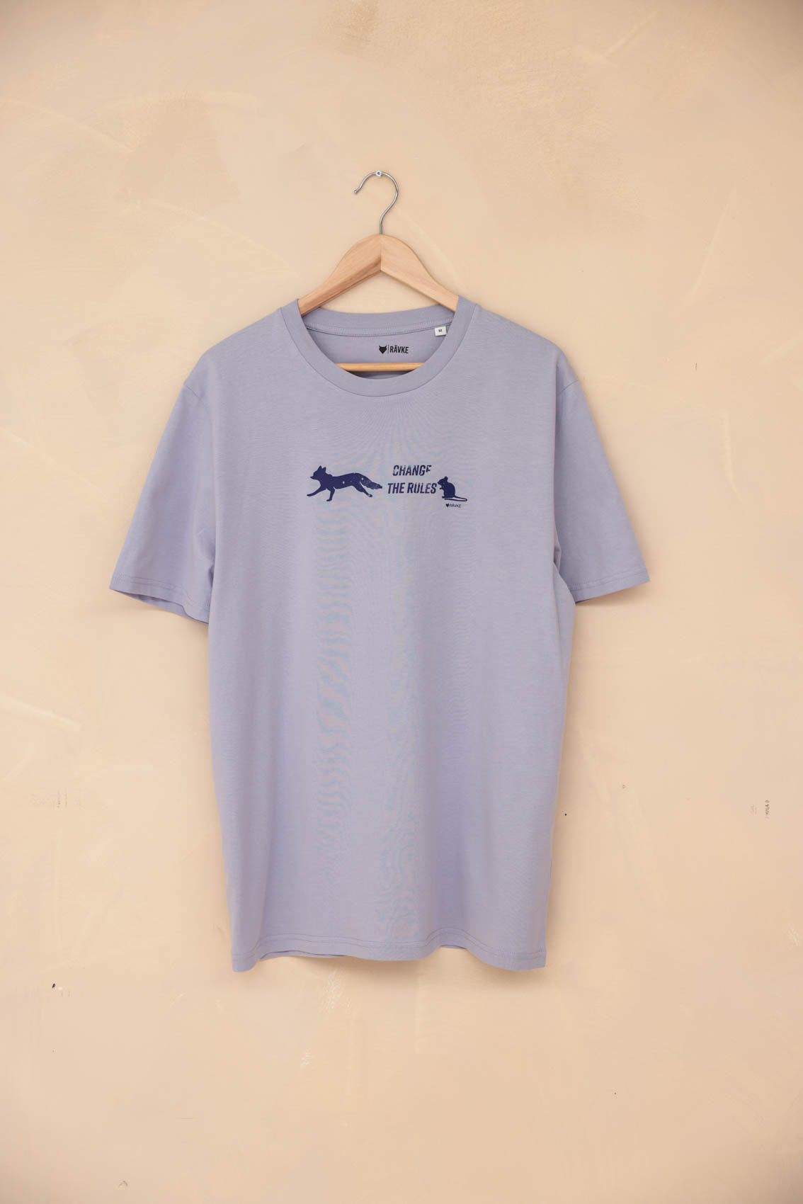 Rävke logo Tee purple, Change the rules