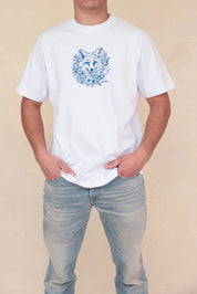 Rävke Tee white, Blue Fox