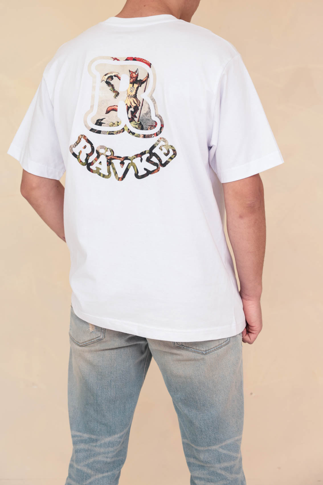 Rävke logo Tee white, Knight Fox