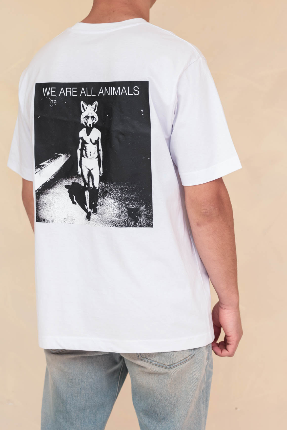Rävke Tee white, We are all animals