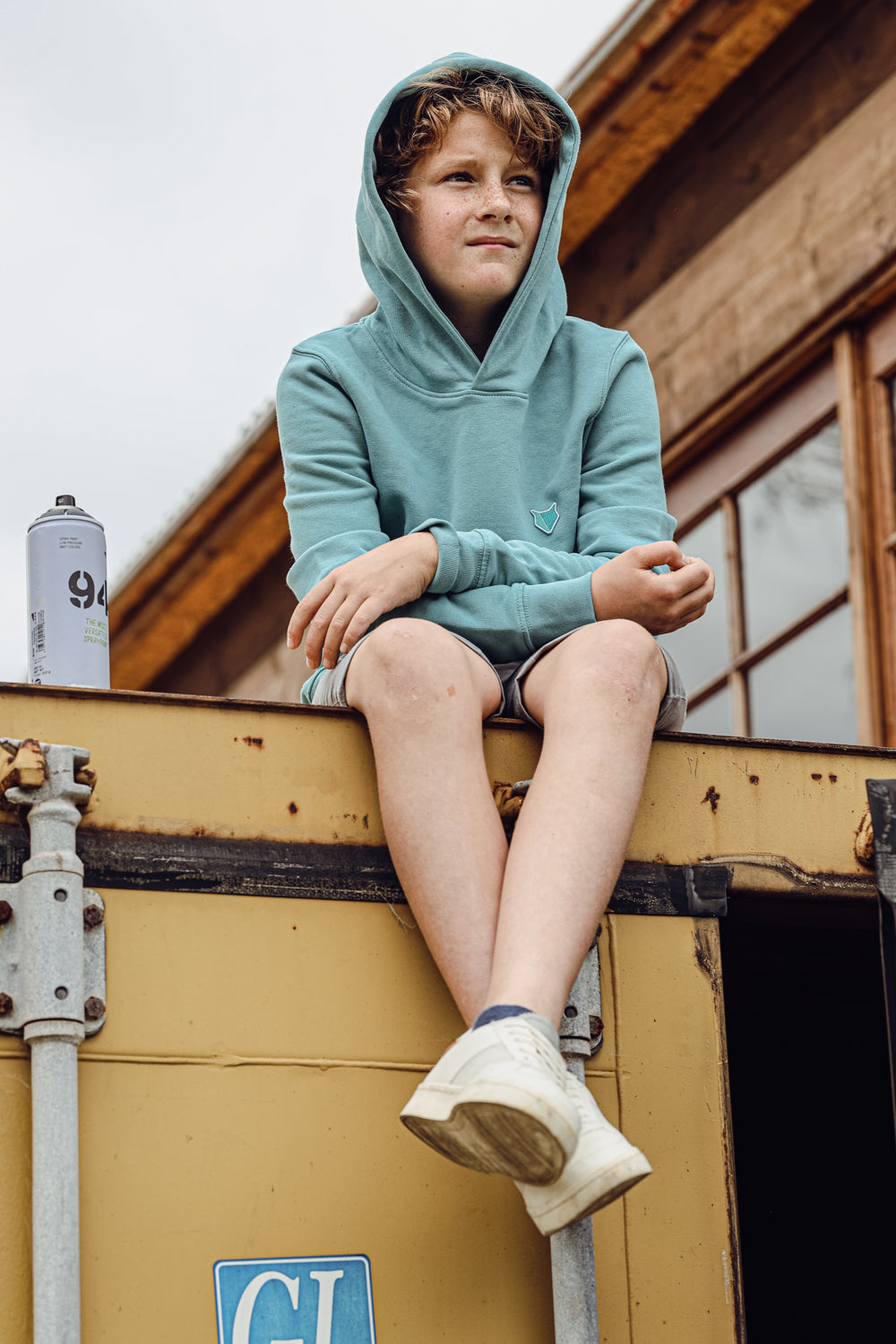 Hooded Sweat Kids Aleks Svenska Grün