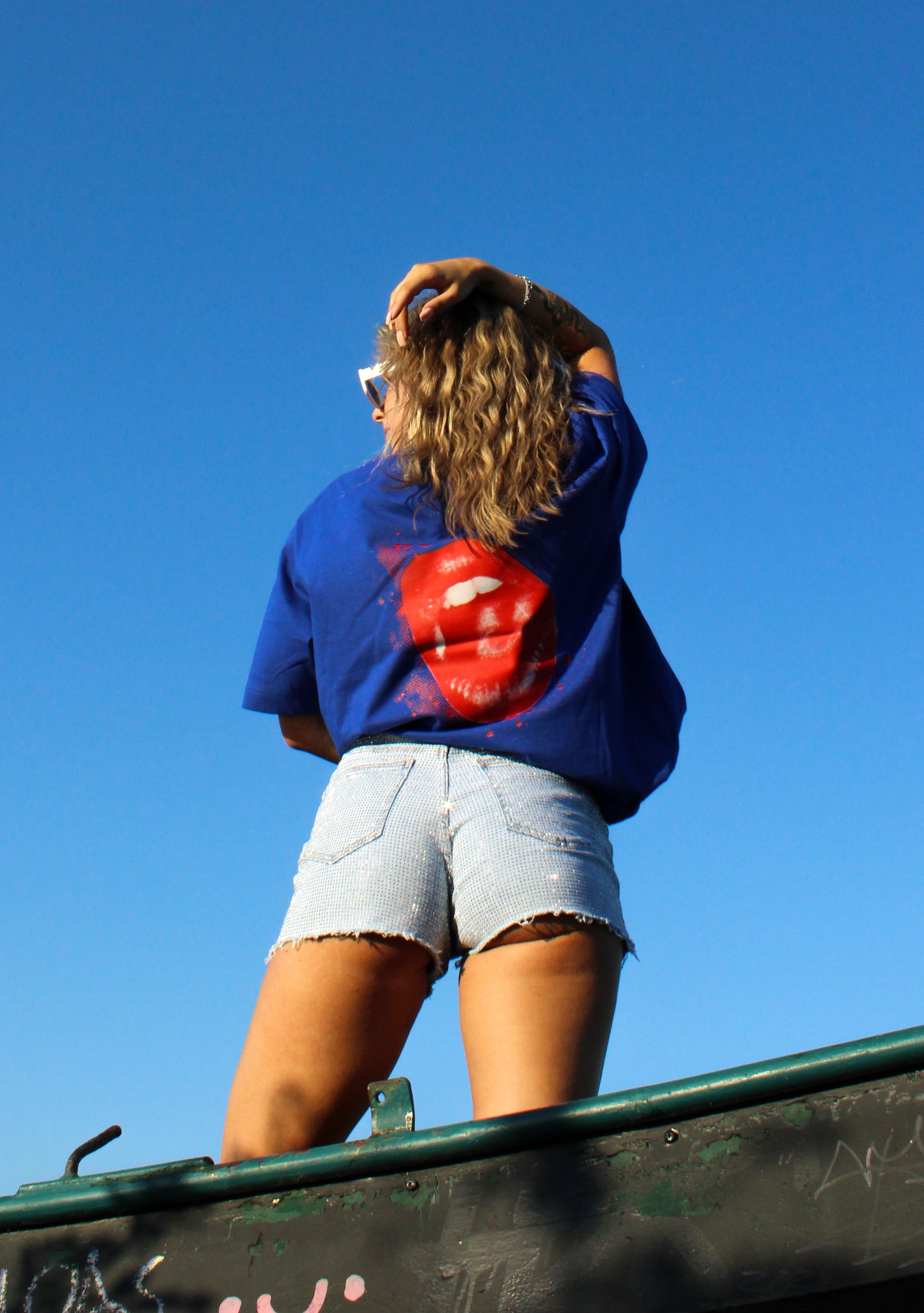 Rävke logo Tee blue, If you lick it its yours