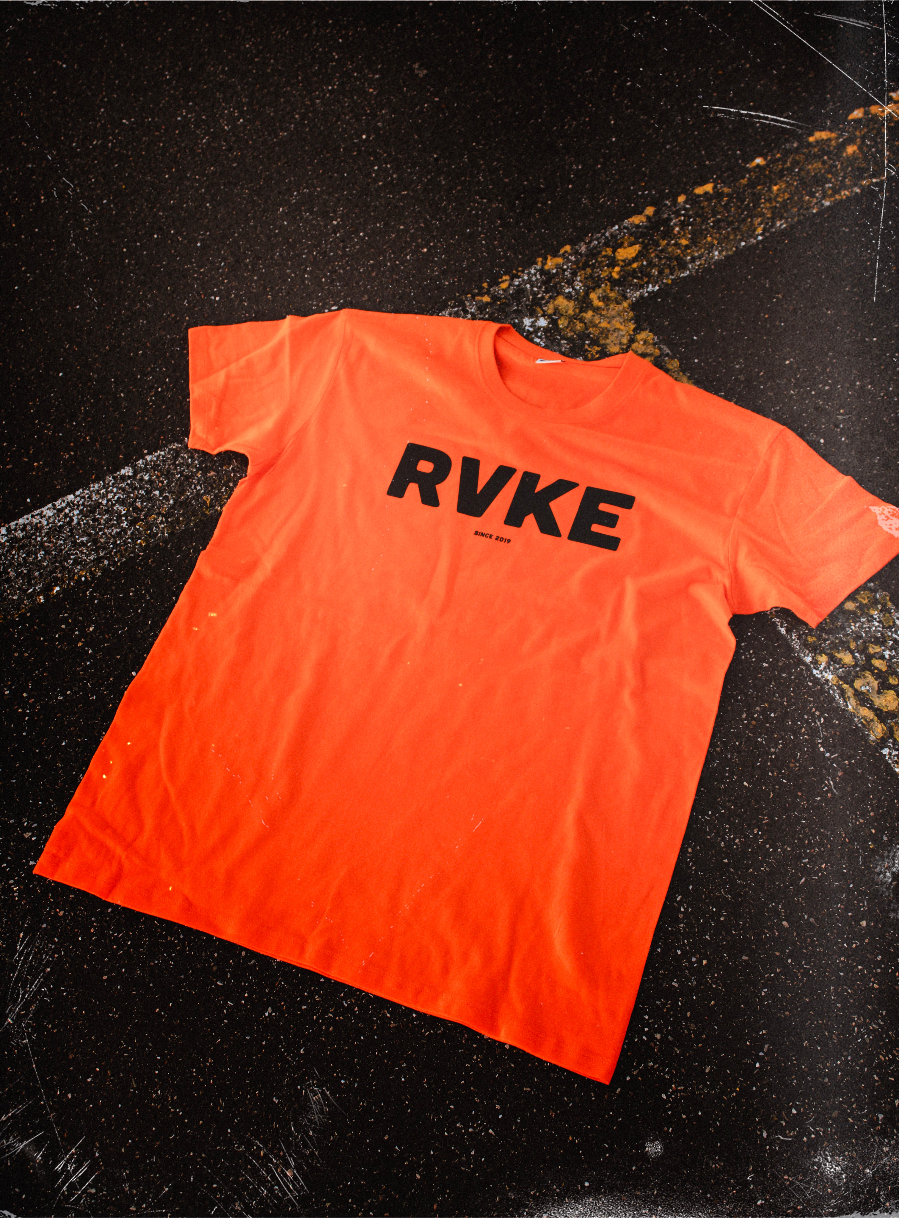 Rävke logo Tee Orange,  Rvke graphic