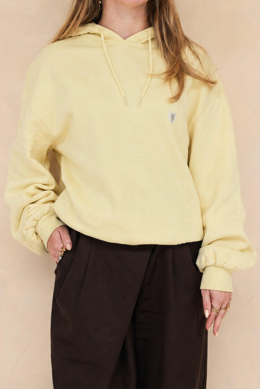 Rävke hooded sweat yellow LADIES, RÄVKE logo - The Originals