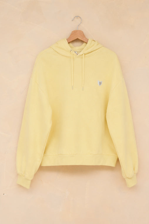 Rävke hooded sweat yellow LADIES, RÄVKE logo - The Originals