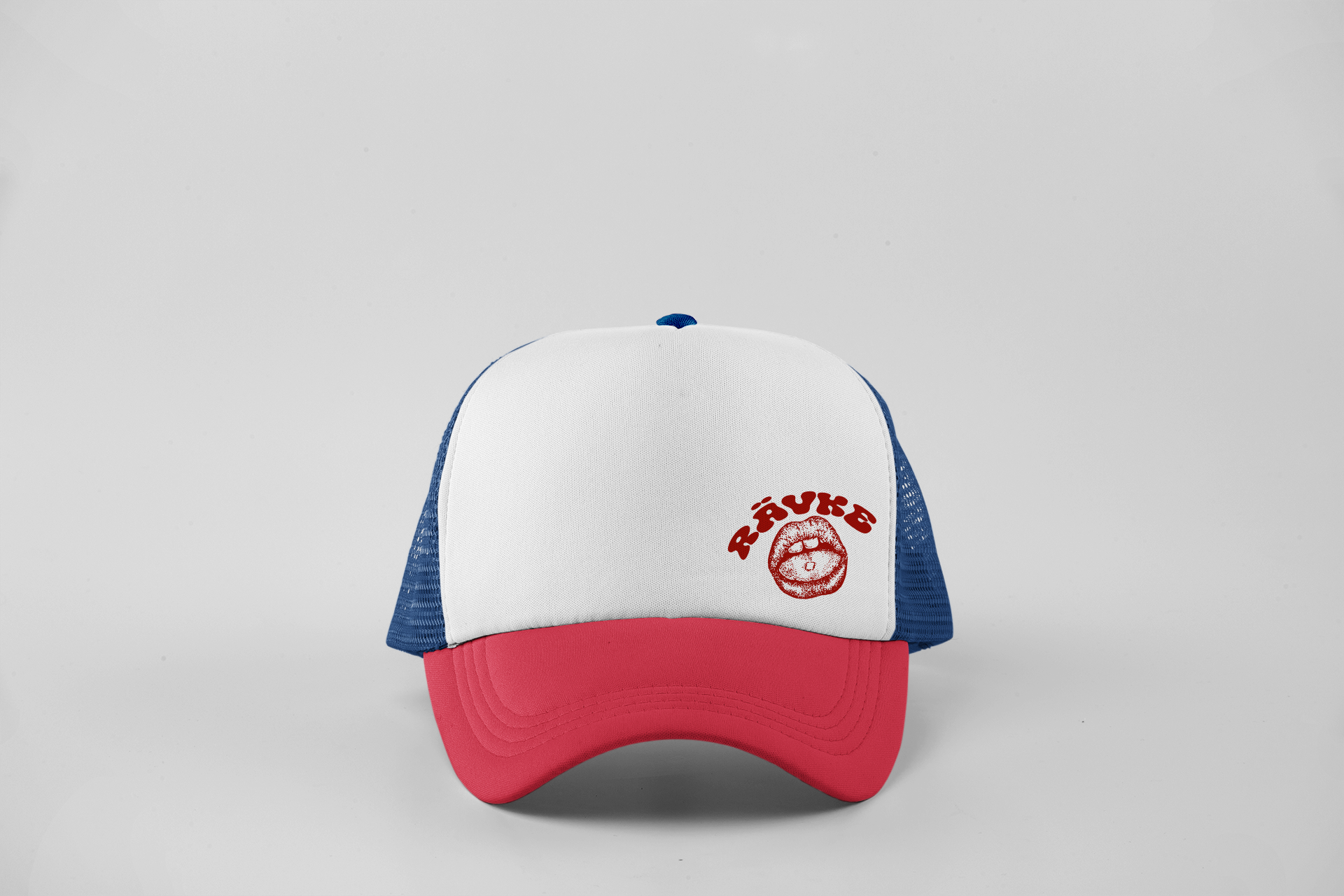 Trucker Cap Red and Blue, Lips