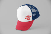 Trucker Cap Red and Blue, Lips